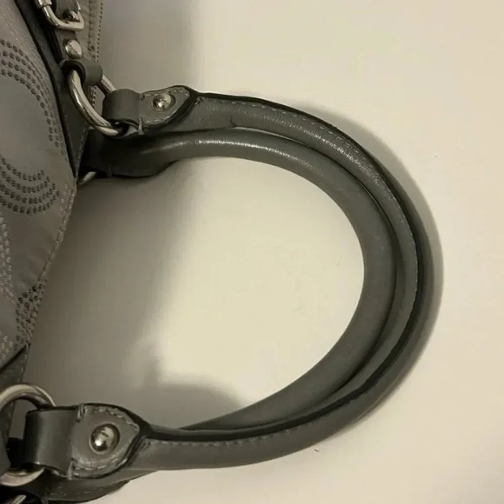 Coach Madison Silver Signature Handbag shoulder bag